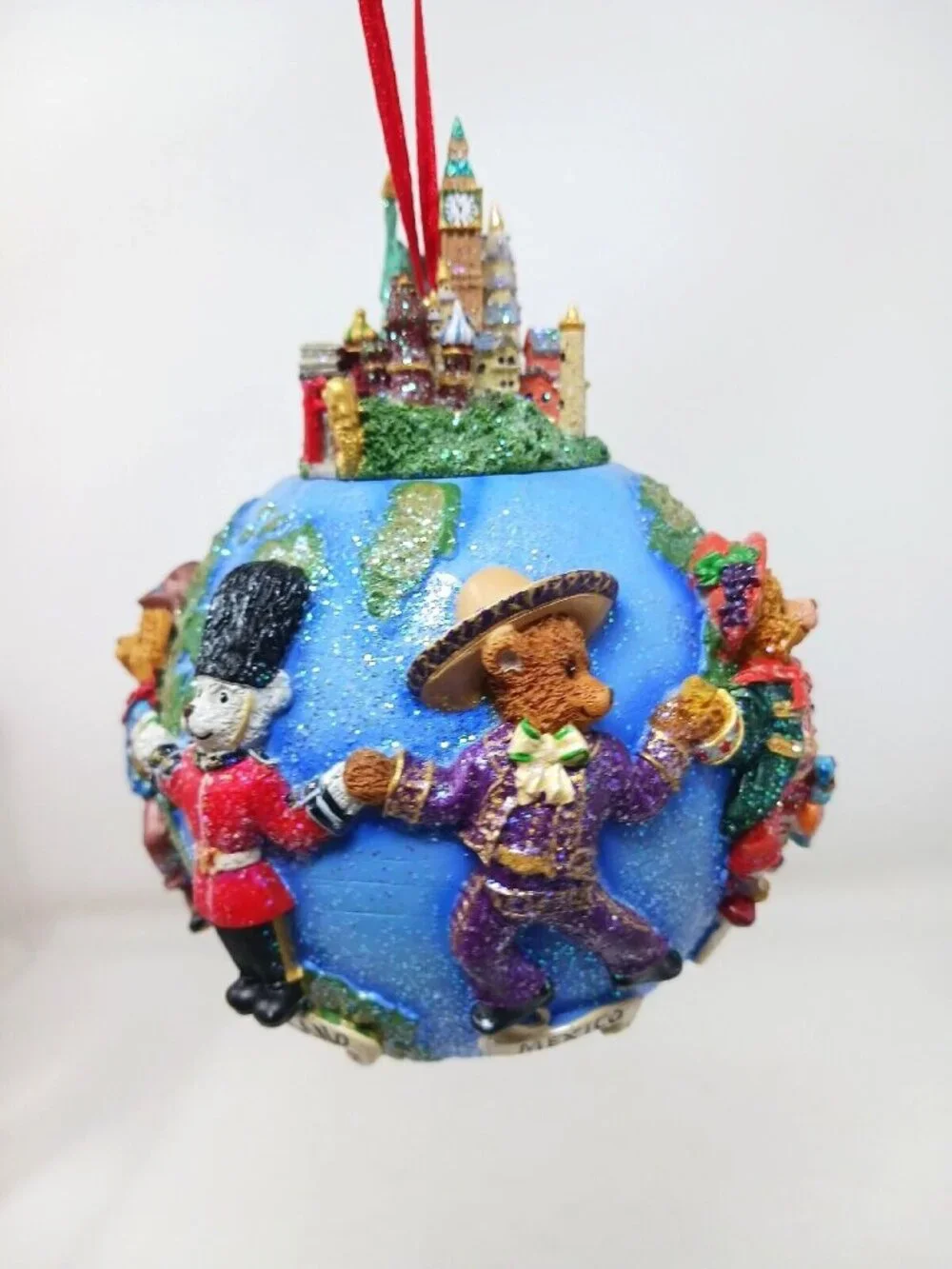 Christopher Radko Teddies Around The World Christmas Ornament In Box 2002 #5-5